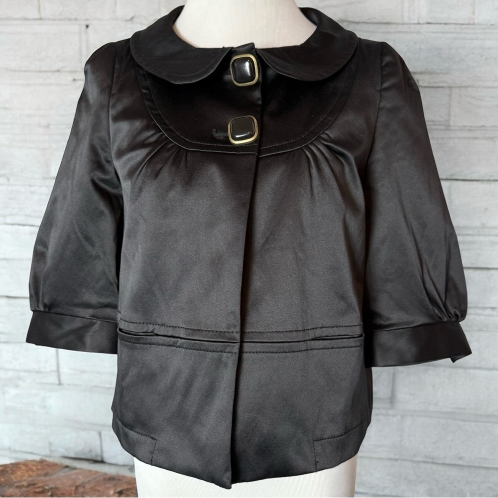 ZARA BASIC CROPPED SHORT SLEEVE JACKET SMALL